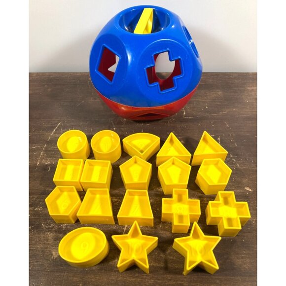 Tupperware Toy Shape-O-Ball w/ 8 EXTRA SHAPES Vintage Classic Sorter TupperToy - Picture 1 of 9